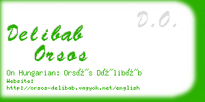 delibab orsos business card